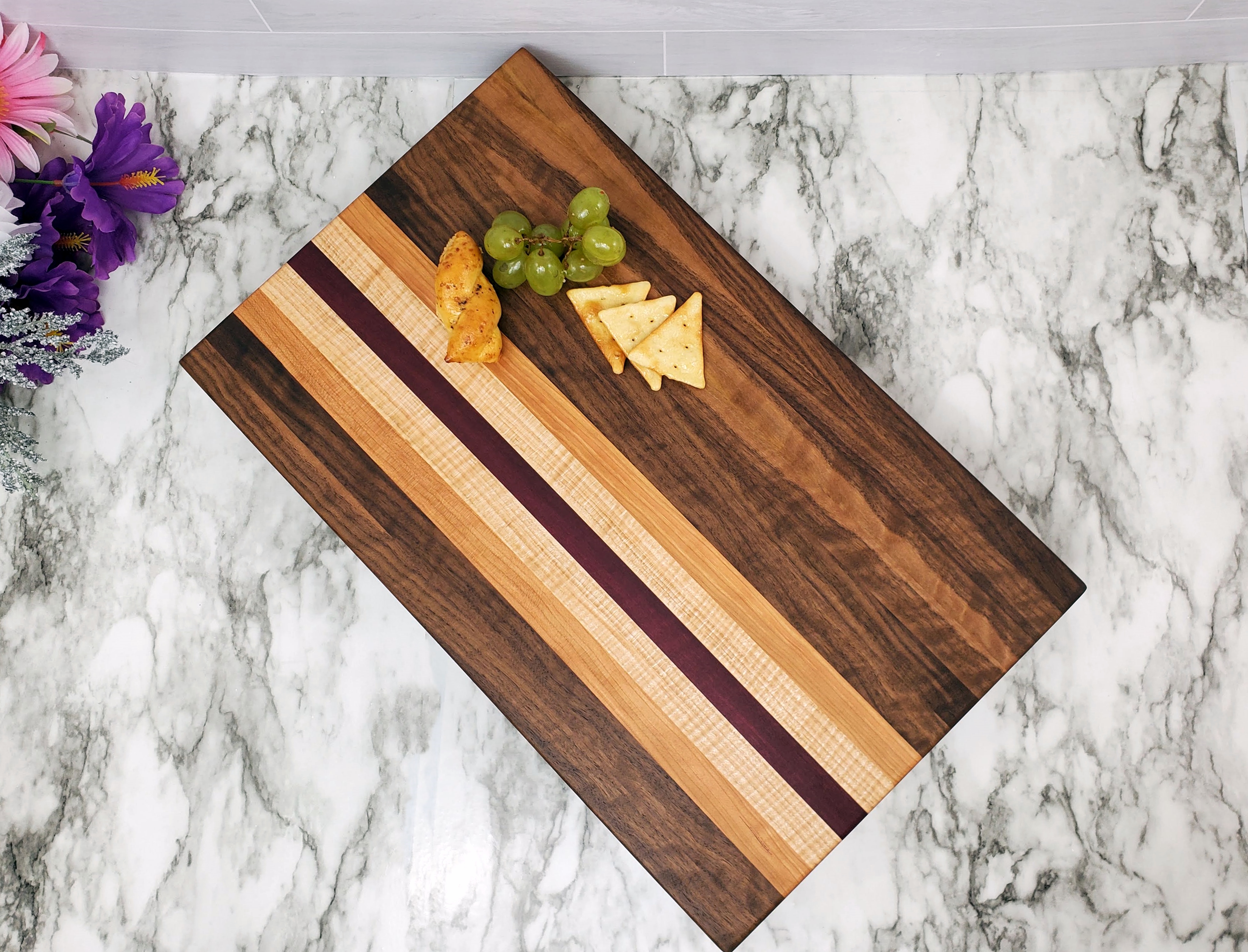 Harmony: Maple & Walnut Cutting Board, Luxury Cutting Boards